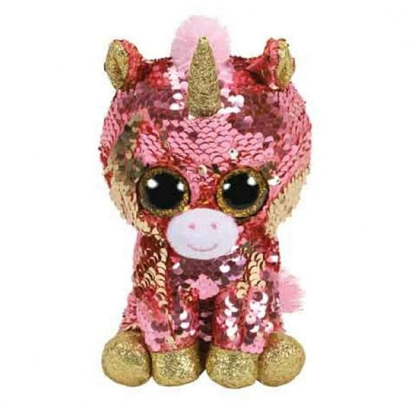 TY Flippables Sequin Plush - SUNSET the Unicorn (Medium Size - 10 inch)