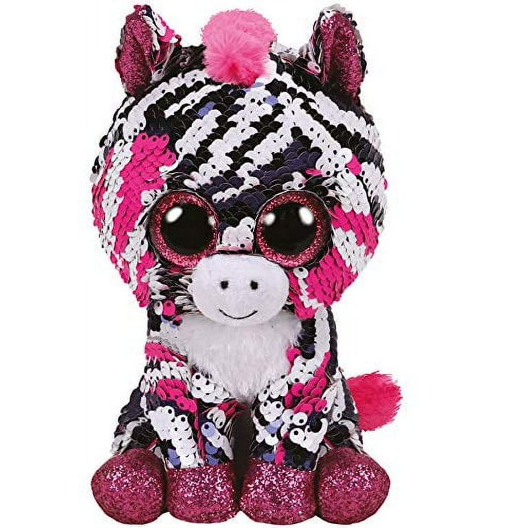 Ty, Toys, Nwt Ty Beanie Boo Zoey Pink Stripe Zebra Plush Stuffed Toy  Animal 7 Zoo Glitter