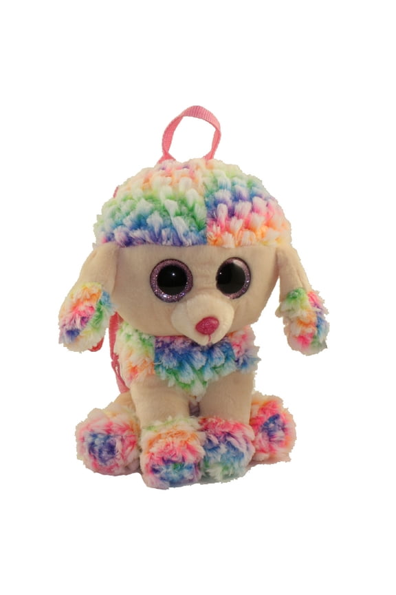 Fashion - Rainbow the Poodle   Glitter Eyes   Backpack  - Stuffed Animal