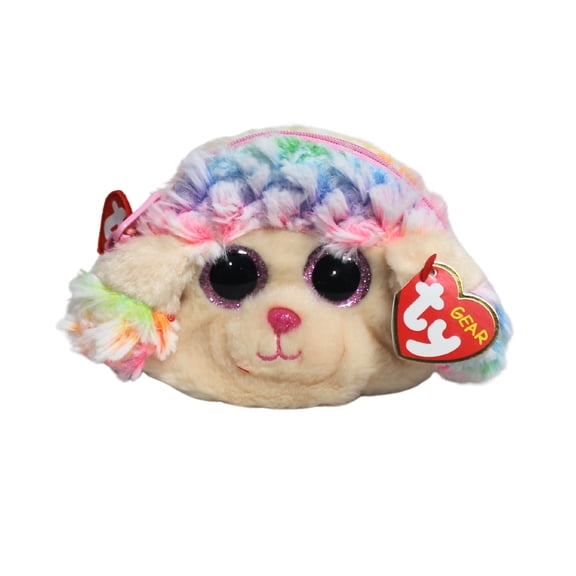 Ty Gear- Rainbow the Poodle Glitter Eyes Wristlet purse - Stuffed Animal