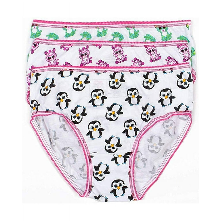 TY Girls Panties Beanie Boos 3 Pk Briefs Fun Underwear, Size: 6 