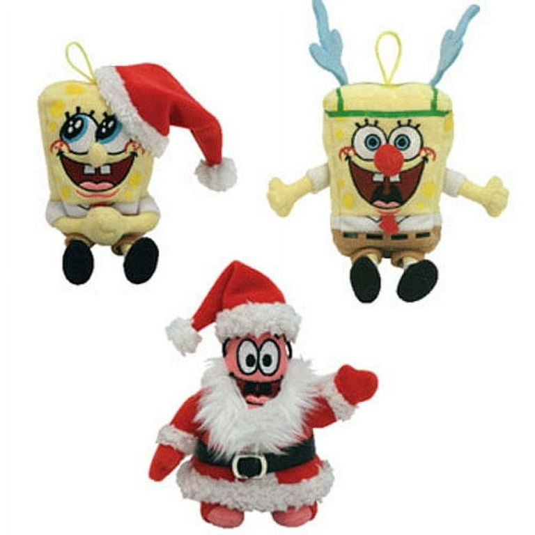 TY Jingle Beanie Babies Holiday 2007 set of (SpongeBob