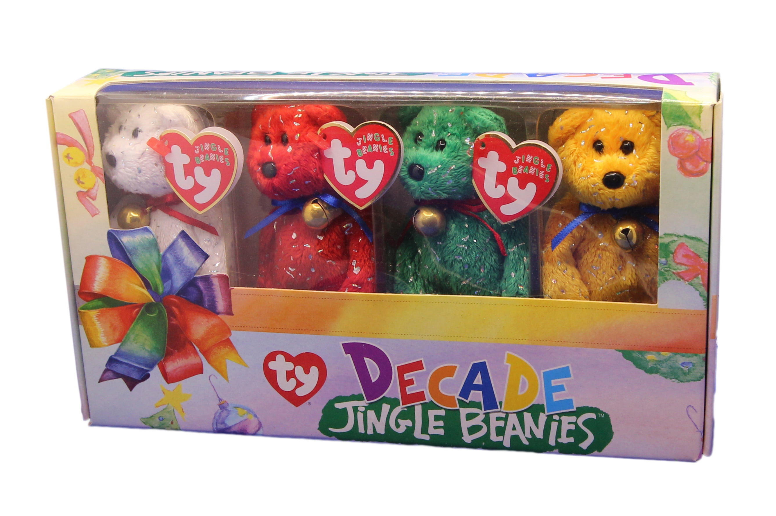 TY Jingle Beanie Babies - Set of 4 DECADE Bears | Complete