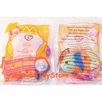TY McDonald's Teenie Beanie - #1 LIPS the Fish (2000) (4.5" Plush New in Bag)(BONUS 1 FUN CHOPS)