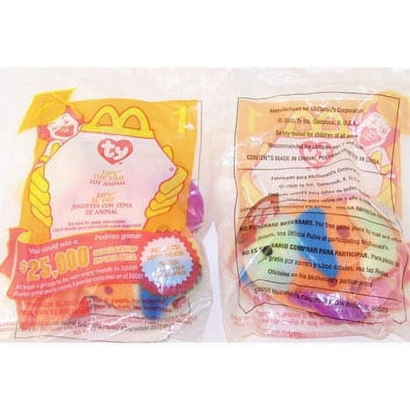 TY McDonald's Teenie Beanie - #1 LIPS the Fish (2000) (4.5") Plush