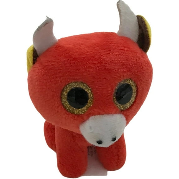 TY McDonald's Teenie Beanie Boos - SNORT the Bull (4" Plush)(NO TY HANG TAG)(BONUS 1 FUN CHOPS)