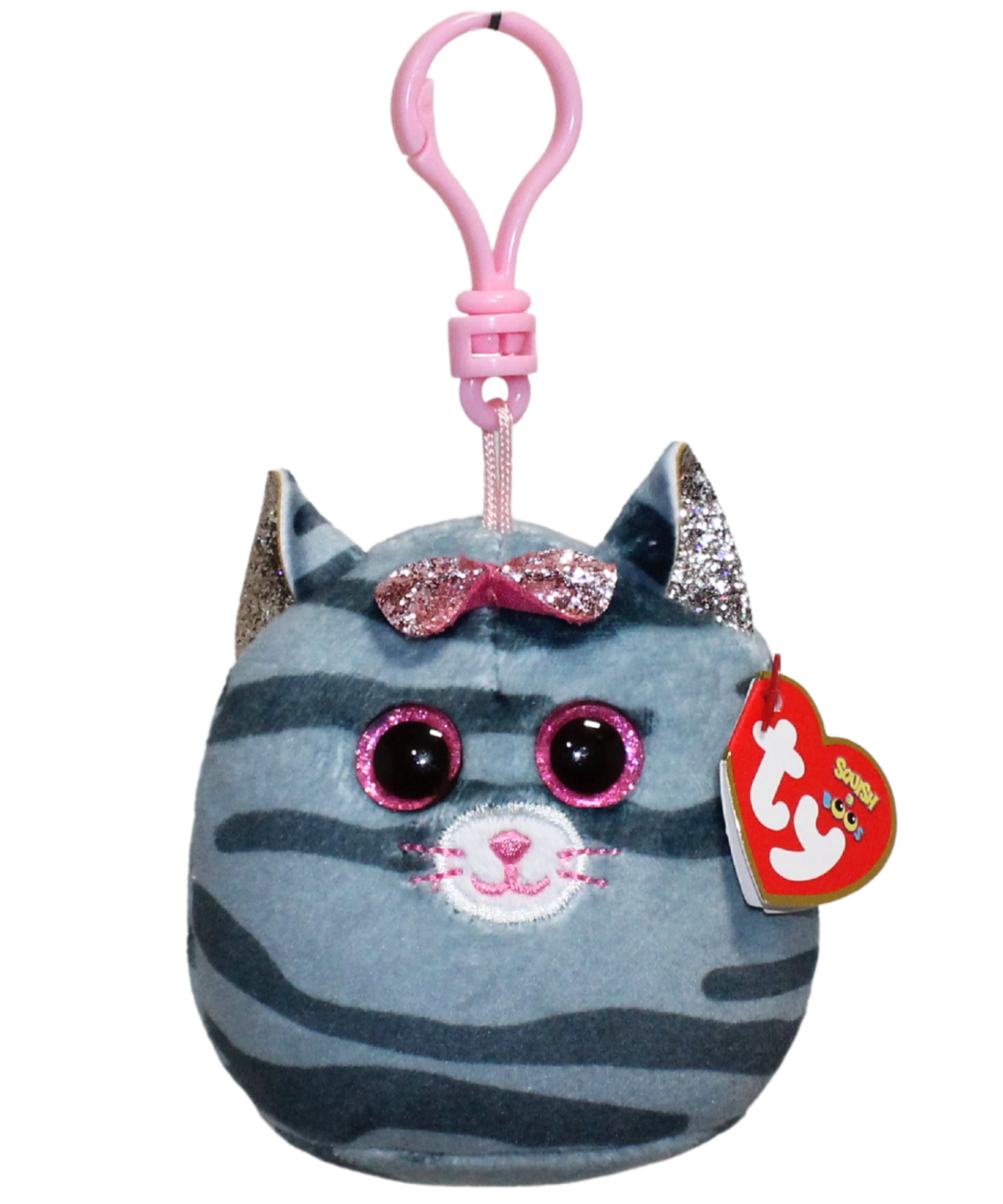 Collectible TY Babies Animal, Mini Beanie Squishies Kiki, Grey 