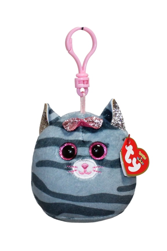 Squish-a-Boos (Plastic Key Clip) - Kiki the Cat  - Stuffed Animal