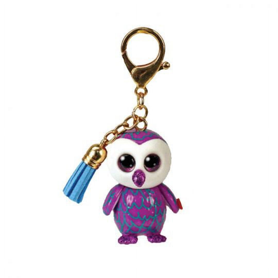 TY Mini Boos - MOONLIGHT the Purple Owl (2 inch) Vinyl Figure Collectible  Key Clip Toy 