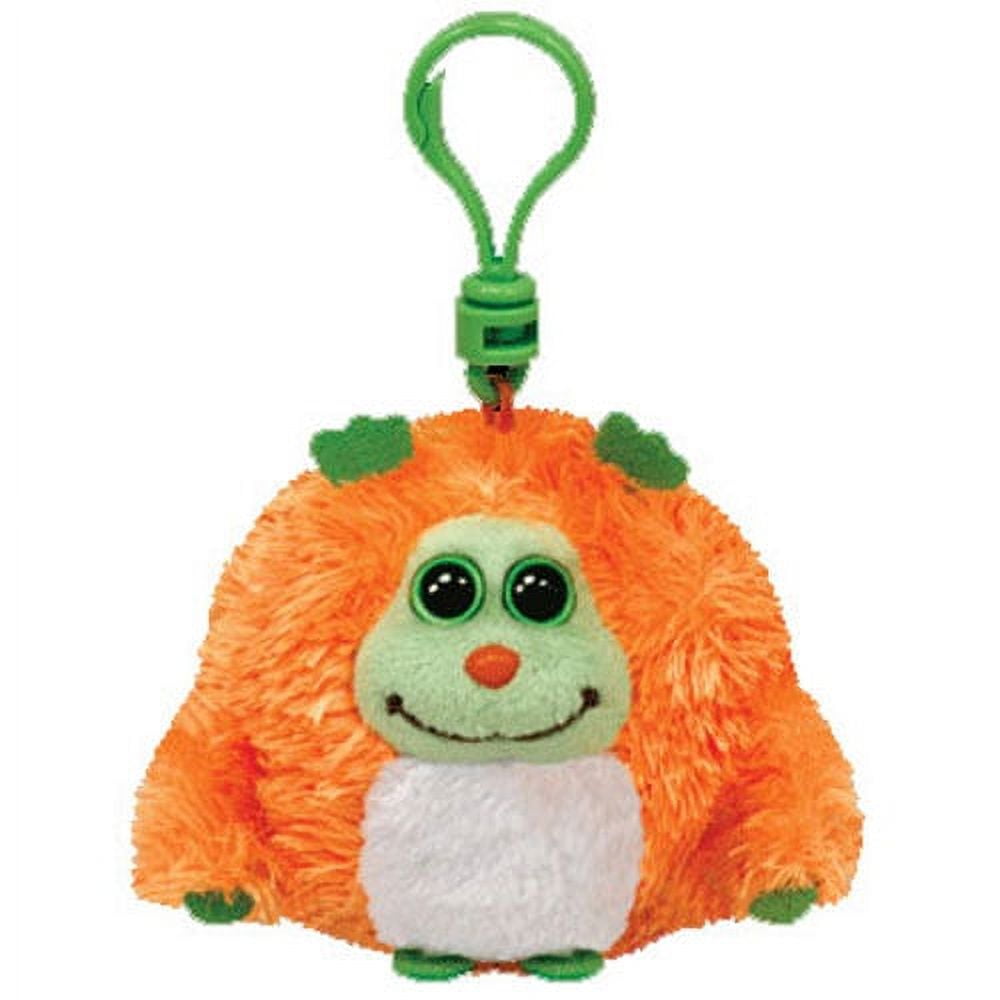 TY Monstaz - CHESTER the Orange & Green Monster (Plastic Key Clip - 3 inch)