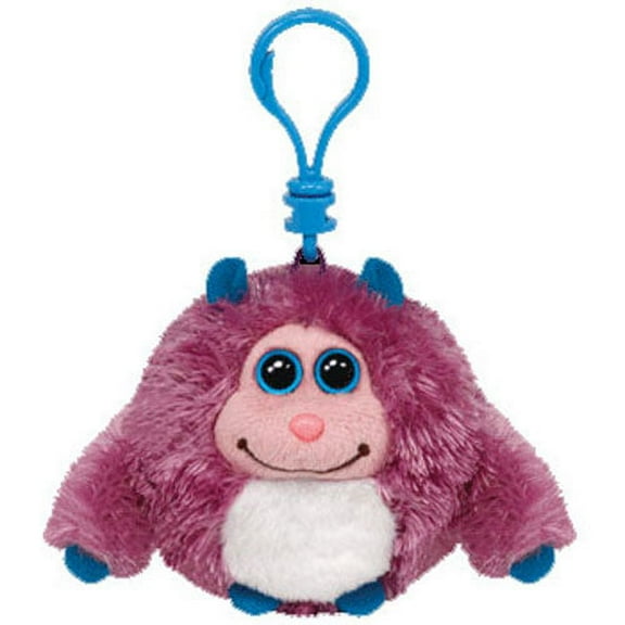 TY Monstaz - ZELDA the Purple & Blue Monster (Plastic Key Clip - 3 inch)