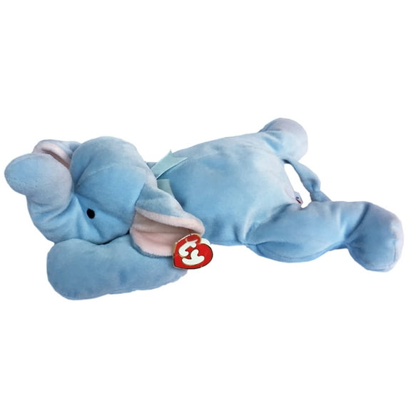 TY Pillow Pal - SQUIRT the Elephant (Solid Blue Version) (14.5 inch)- No Tag