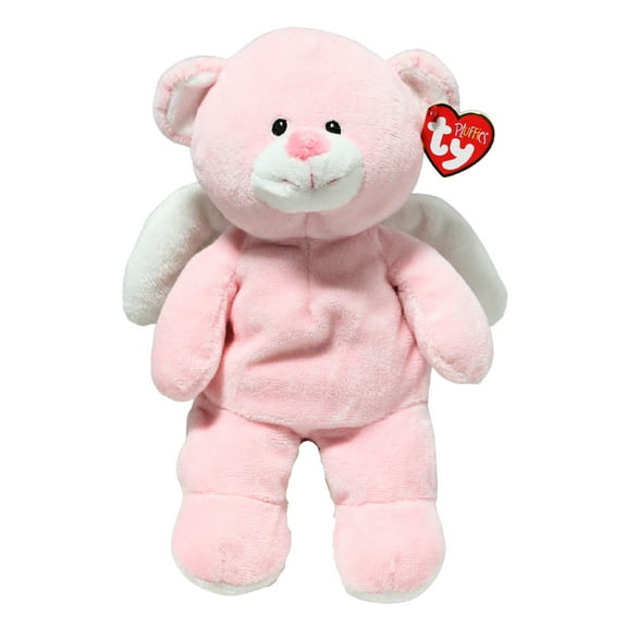TY Pluffies - LITTLE ANGEL ( Pink Bear w/ Wings - 11 inch )