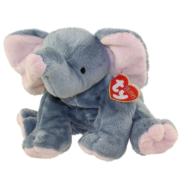 TY Pluffies - WINKS the Elephant 8" plush Stuffed Animal (BONUS 1 FUN CHOPS & 1 TY CARD)
