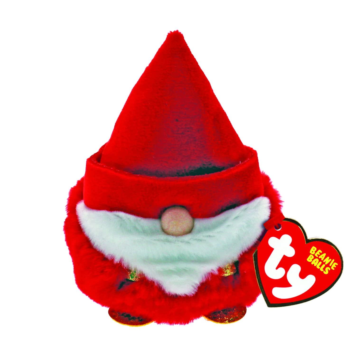 TY Puffies (Beanie Balls) Plush - GNORBIE the Christmas Gnome (3 inch)