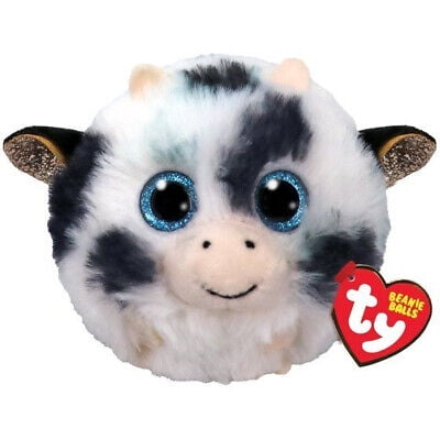 TY Puffies (Beanie Balls) Plush - MOOPHY the Cow (3 inch)