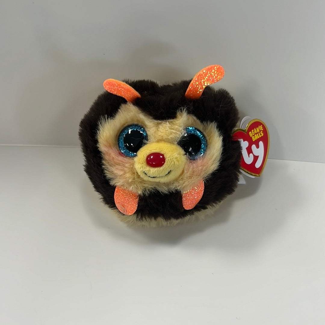 今季一番 TY Puffies (Beanie Balls) Plush - ZINGER the Bumble Bee (3 ぬいぐるみ