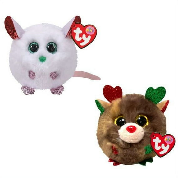 TY Puffies - SET OF 2 CHRISTMAS 2021 RELEASES (Brie & Fudge)(4 inch)