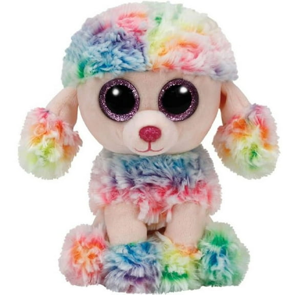 TY Rainbow Poodle Beanie Boo Small 6 inch - Stuffed Animal (37223)