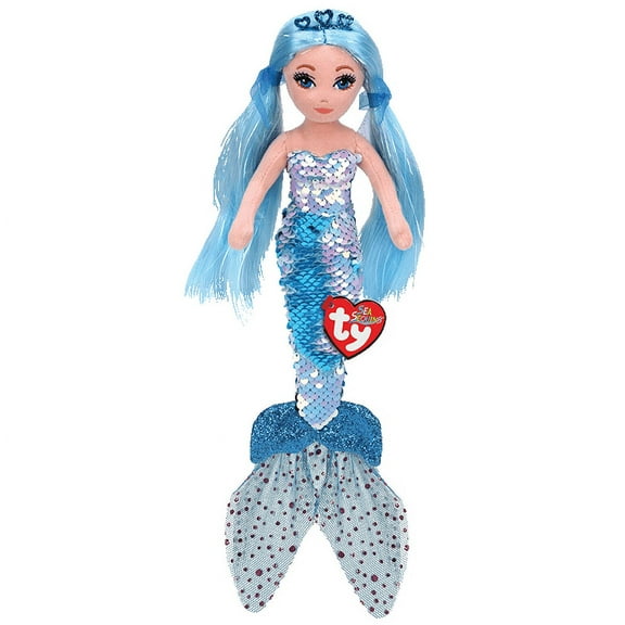 TY Sea Sequins Plush Mermaid - INDIGO (Medium Size - 18 inch)