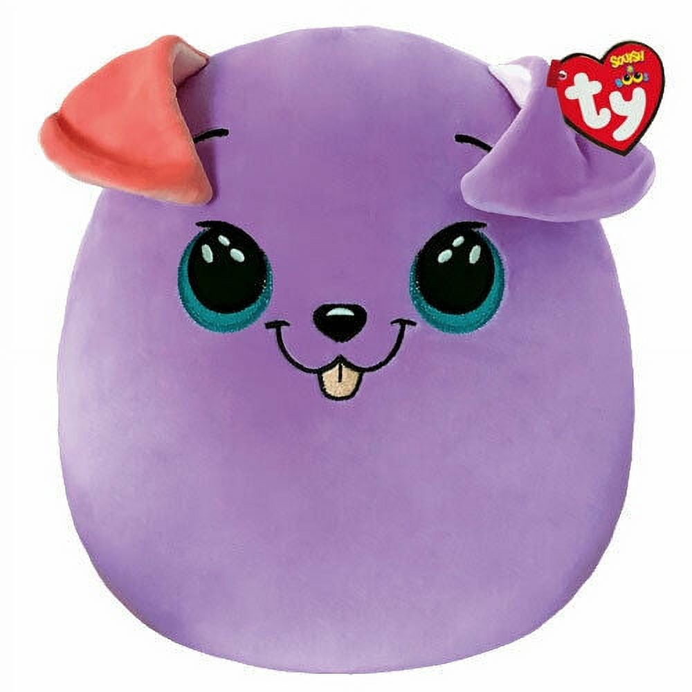 TY SquishABoos Plush BITSY the Purple Dog (Small Size 10 inch