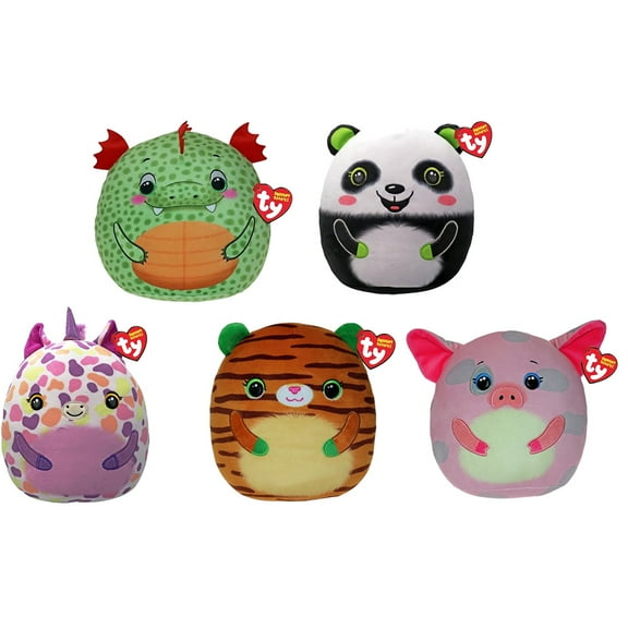 TY Squish-A-Boos Plushes - SET OF 5 SPRING 2025 (Astra, Tiggy +3) (8 inch)