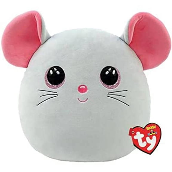 TY Squish-a-Boos Plush - Catnip The Mouse (Medium Size - 14 inch)