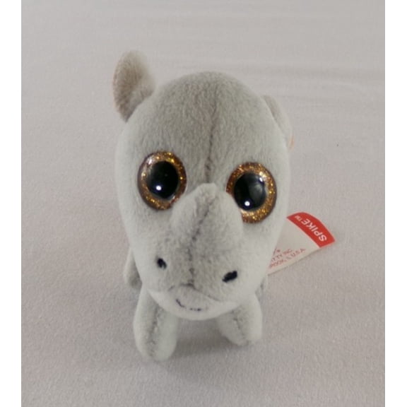 TY TEENIE BEANIE BOOS McDonald's - SPIKE The Rhino #10 Plush Doll Toy Happy Meal (NO TY HANG TAG)(BONUS 1 FUN CHOPS & 1 TY CARD)