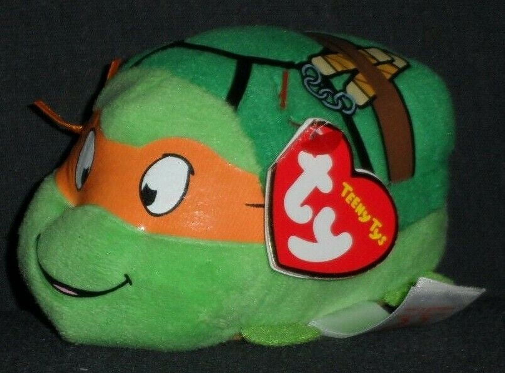 TY Teeny Michelangelo Ninja Turtle (Stackable Orange Mask) Plush