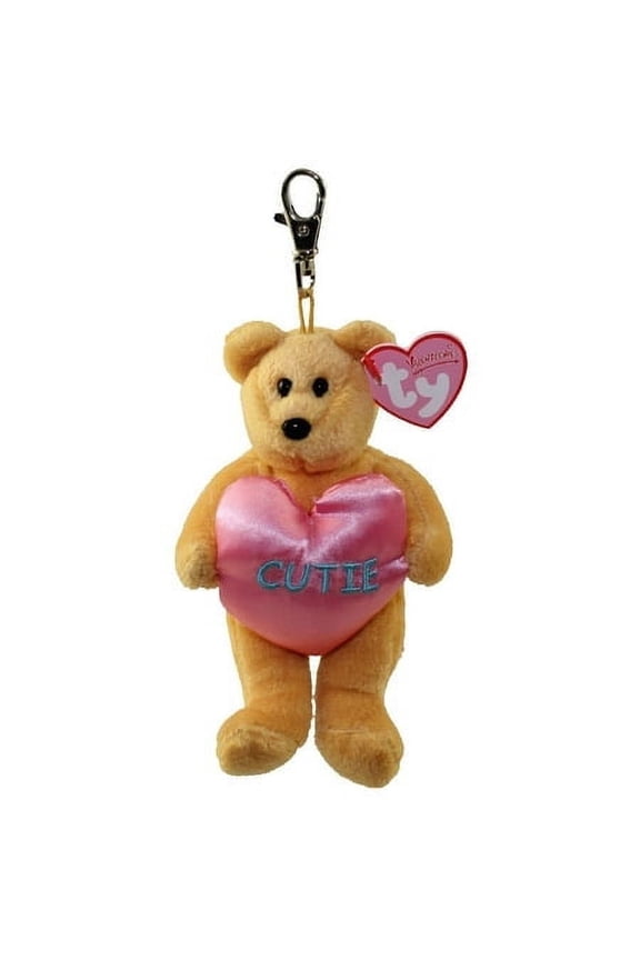 Valenteenie Beanie Baby - YOU'RE A CUTIE the Bear ( Metal Key Clip ) (5.5 inch)