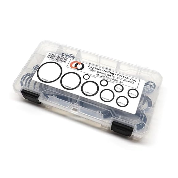 TY16431 (2X) 120pc O-Ring kit for SAE J2244/2 (ISO 6149) Metric Port Hydraulic Fittings