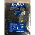 thumbnail image 1 of TY24MX Cable Tie 30lb 5.5" Ultraviolet Resistant Black Nylon with Stainless Steel Locking Device Bulk Pack, Military Specified (MIL-SPEC MS3367-5-0) 1000 Per Bag, 1 of 2
