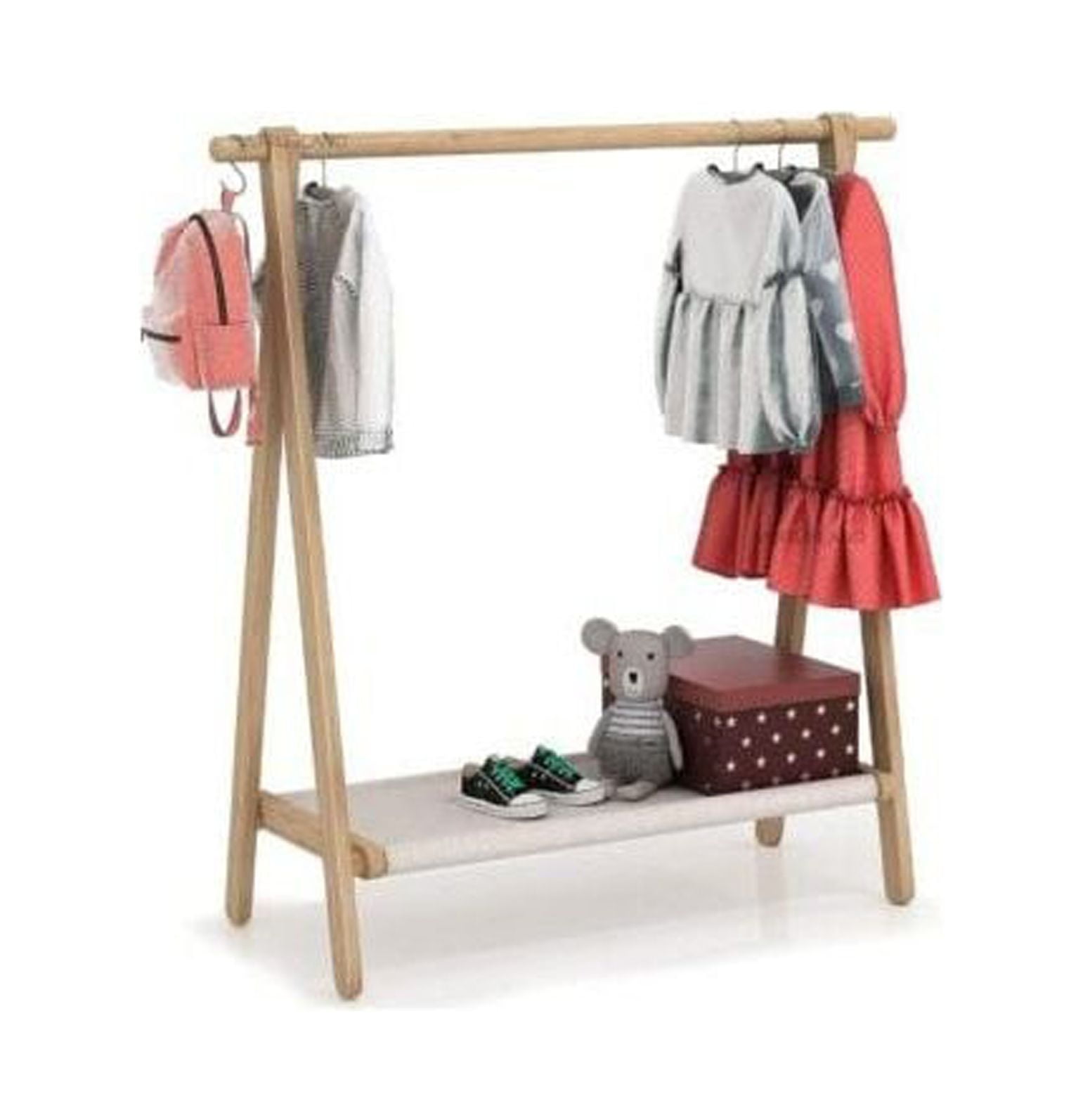 TYAPCS Dress up Rack, Child Garment Rack Kids Clothing Rack with