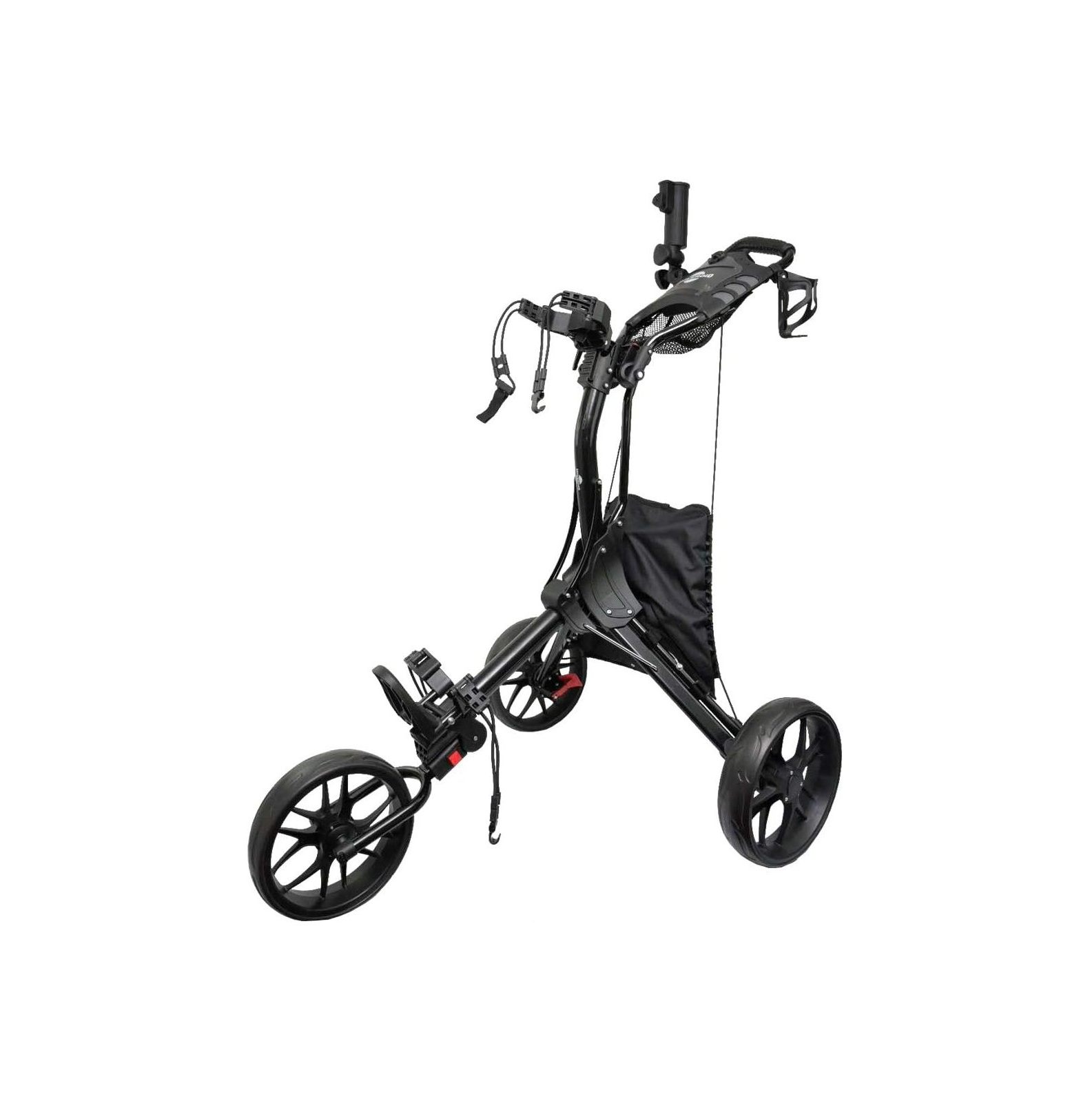 TYAPCS Foldable 3 Wheel Golf Push Cart Aluminum Structure with Foot