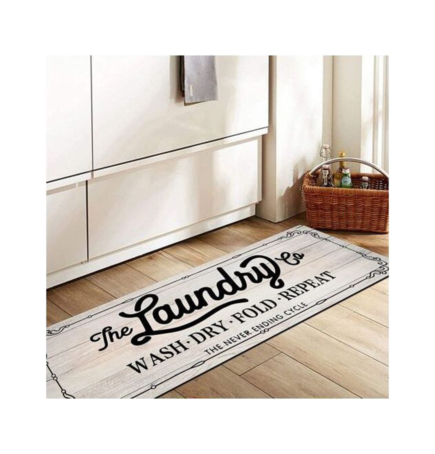 TYAPCS Laundry Room Rug Runner Non Slip Laundry Mats Mudroom Laundromat