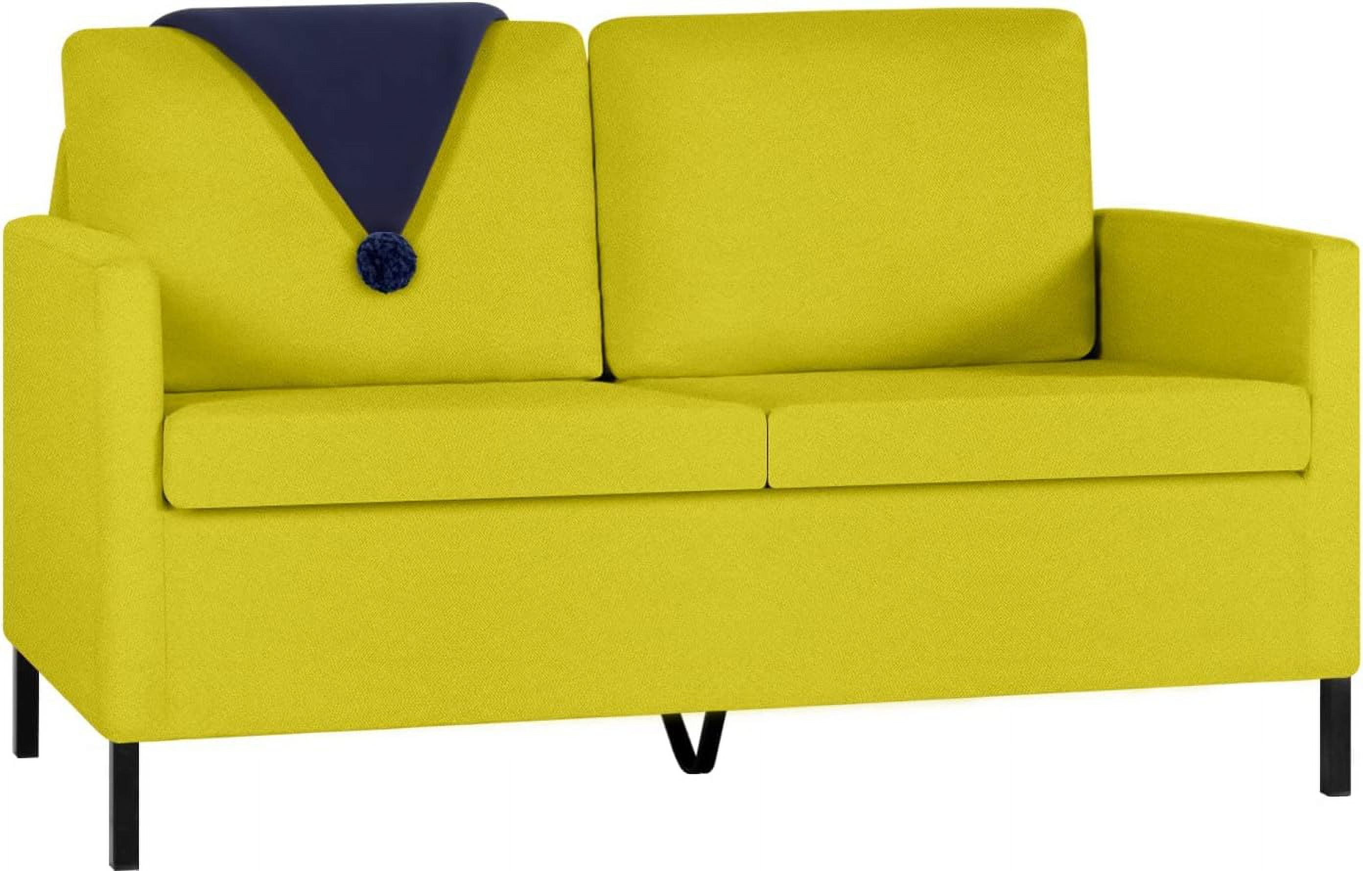 51" W Fabric Modern Small Loveseat Sofa Couch, Upholstered Comfy Love