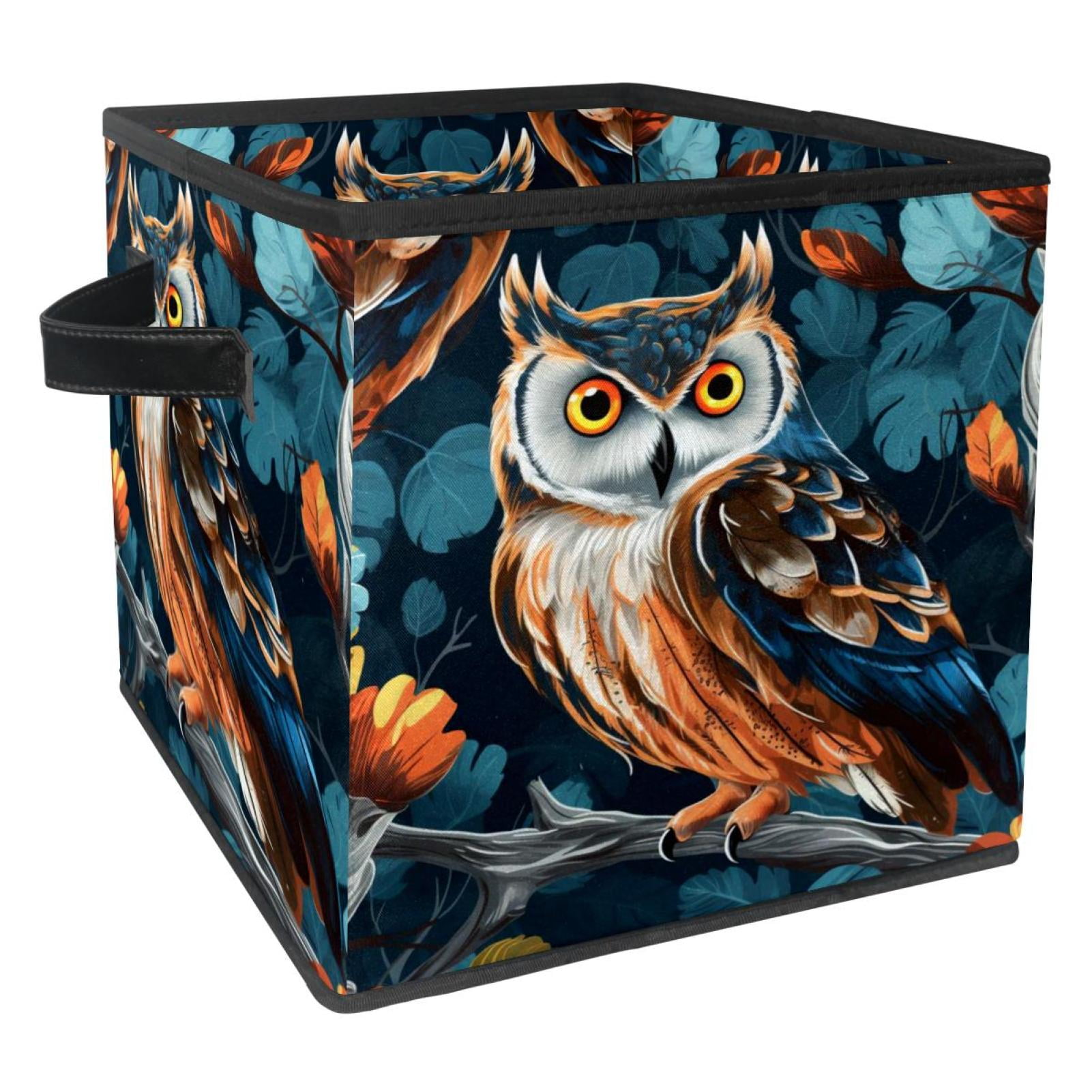 TYBY Owl Birds Toy Box Clothes Coat Storage Organizer Boxes Chest