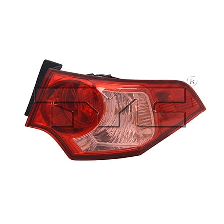 Outer Quarter Tail Light Right Passenger for 11-14 Acura TSX Sedan (Pink Lens)