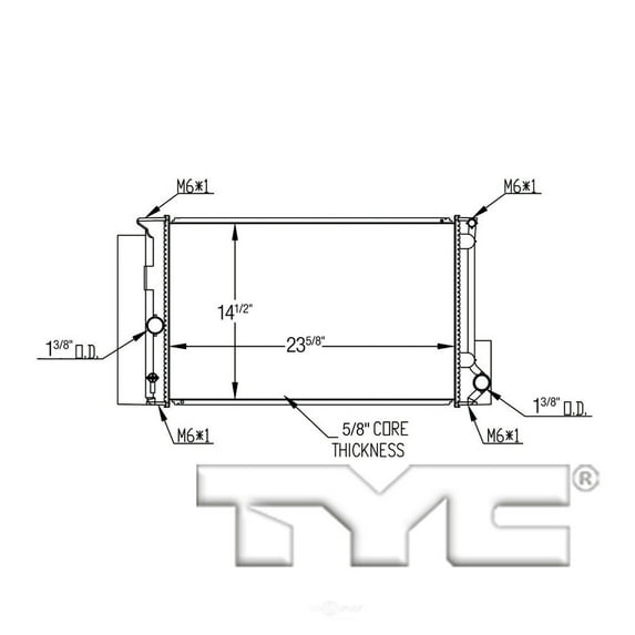 TYC 13552 Radiator Assembly