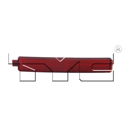 TYC 17-5299-00-9 Reflector Assembly Fits select: 2013-2015 GMC ACADIA, 2008-2015 BUICK ENCLAVE