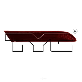 TYC 17-5440-00 Mazda CX-7 Left Replacement Reflex Reflector Fits 2010 Mazda CX-7