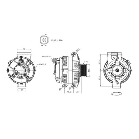 TYC 2-13980 Alternator for Acura TSX Fits 2010 Honda Civic