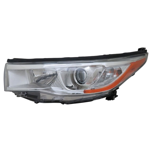 TYC 20-9544-00-9 CAPA Headlight Assembly Left Driver LH w/o Smoked Chrome Fits select: 2014-2016 TOYOTA HIGHLANDER