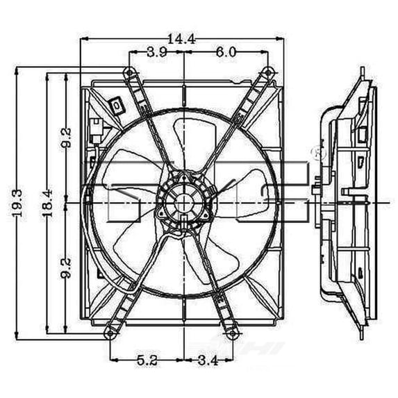 TYC 600090 Engine Cooling Fan Assembly Fits 1992 Toyota Camry - Walmart.com