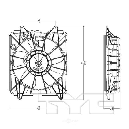 TYC 601140 Engine Cooling Fan Assembly Fits select: 2006-2011 HONDA CIVIC HYBRID