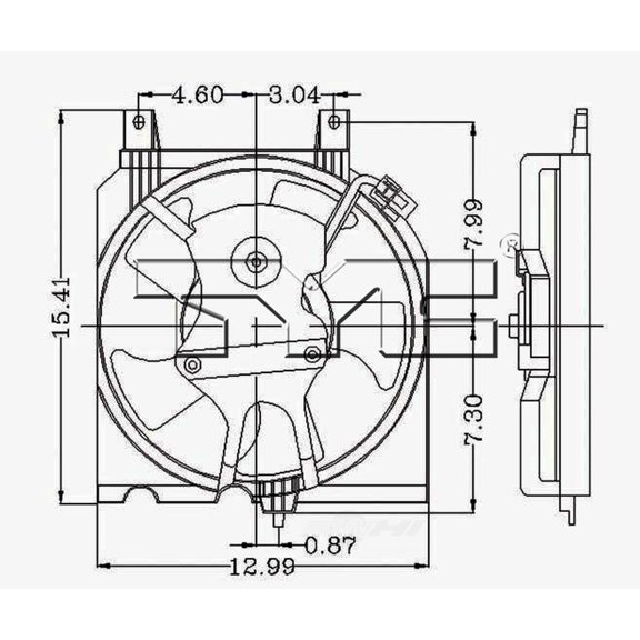 TYC 610130 Engine Cooling Fan Blade