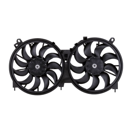 TYC 622110 Radiator & Condenser Cooling Fan Assembly Warranty for MURANO QUEST Fits select: 2009-2014 NISSAN MURANO, 2011-2017 NISSAN QUEST
