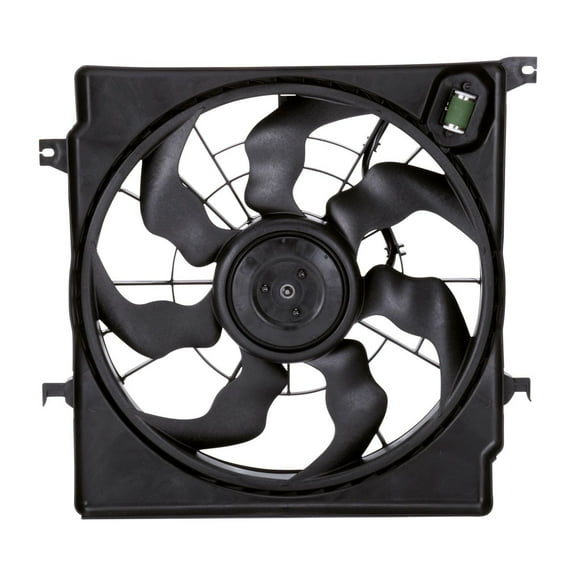 TYC 622620 Dual Radiator & Condenser Fan Assembly for 25380-3Q280 620-864 KI3115135 Belts Cooling Clutch Motor Fits select: 2011-2013 KIA OPTIMA, 2011-2013 HYUNDAI SONATA