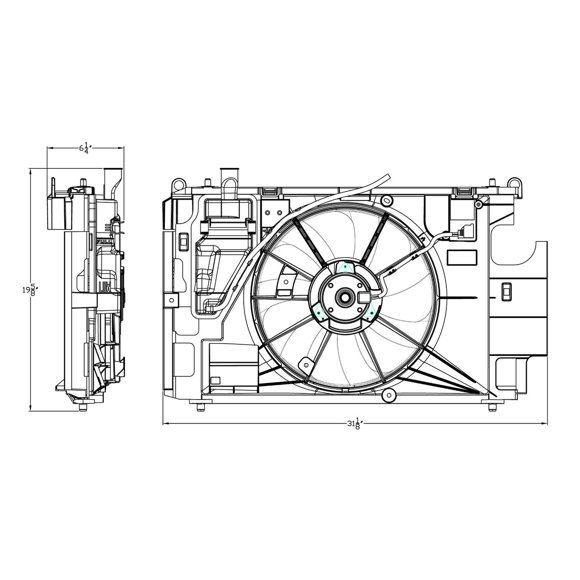 Toyota Prius Prime Dual Radiator And Condenser Fan Assembly