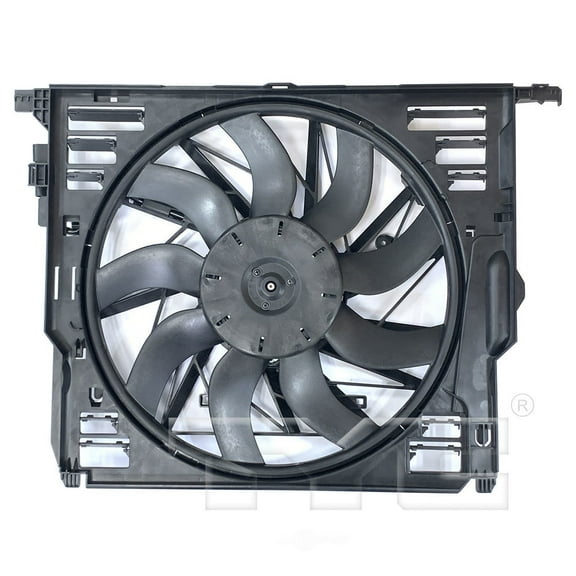 TYC 624270 Dual Radiator And Condenser Fan Assembly Fits select: 2011 BMW 535 XIGT, 2012-2016 BMW 535 I